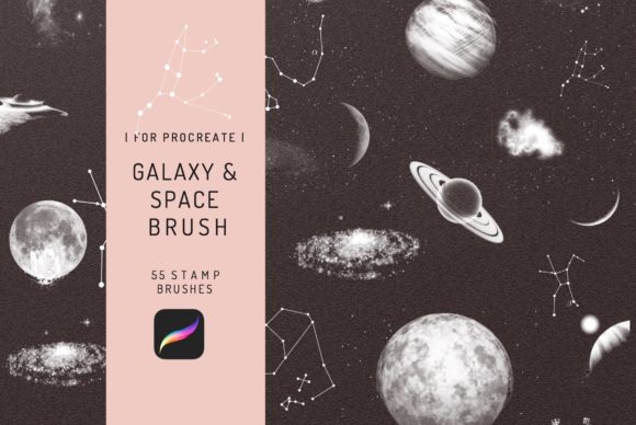 55 Procreate Galaxy Brushes for Cosmic Art