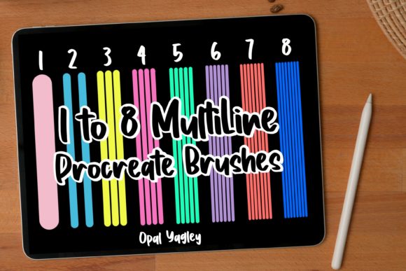 8 MultiLine Procreate Brushes for Fun Lettering