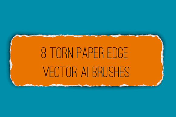 8 Tattered Paper Illustrator Brushes