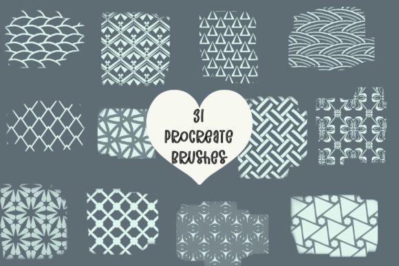 Elevate Your Digital Art with 31 Geometric Floral Procreate Brushes
