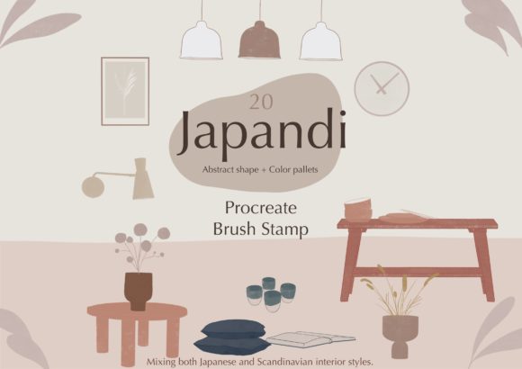 Elevating Digital Design Workflows with Procreate Stamp Brushes Japandi Interior