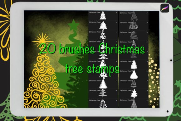 Enhancing Holiday Illustrations with Christmas Trees Brushes for Procreate