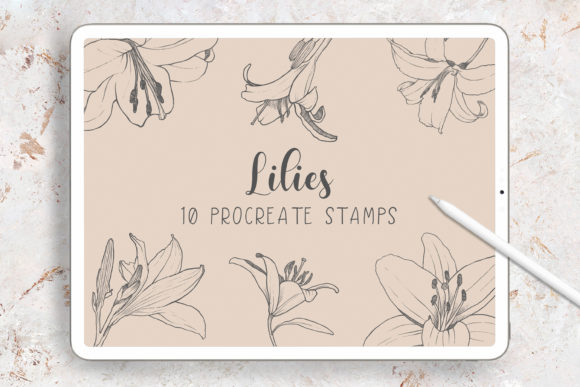 Evaluating Lilies Procreate Stamp Brushes for Digital Floral Design