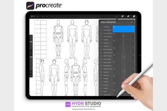 Evaluating Men Poses Stamps Procreate Stamp Brushes for Fashion Illustration