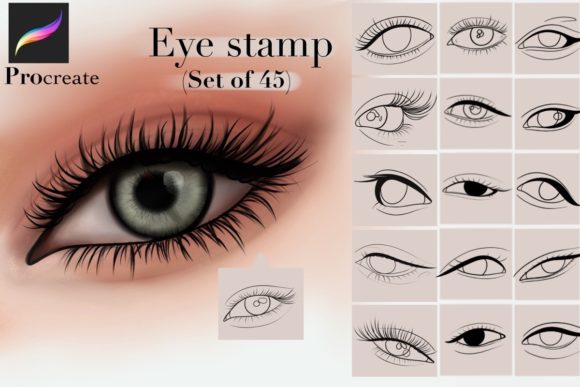 Master Digital Portraits with Procreate Eye Stamp Brushes