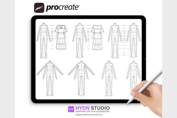 Mastering Fashion Illustration with High-Quality Flat Body Procreate Stamp Brushes
