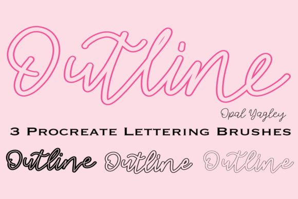 Mastering Mono Outline Lettering with 3 Thickness Procreate Brushes