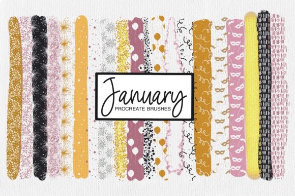 Sparkle in Your Designs with January Pattern Brushes Glitter