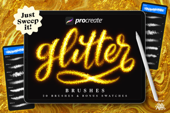 Sparkle with 20 Procreate Glitter Brushes