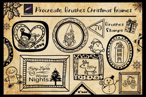 Strategic Design Planning with Procreate Brushes Christmas Frames