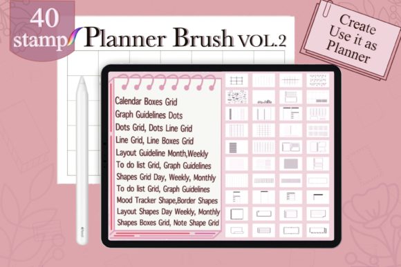 Unlock Creativity with Procreate Brushes Stamp Outline Planner